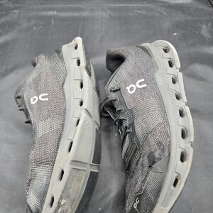 On Running Black Athletic Shoes Really Used With Wear And Tear